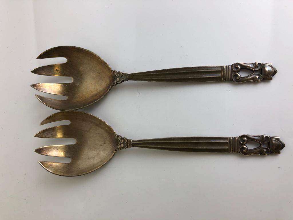 Early George Jenson Sterling Silver Serving Forks (1 of 2)