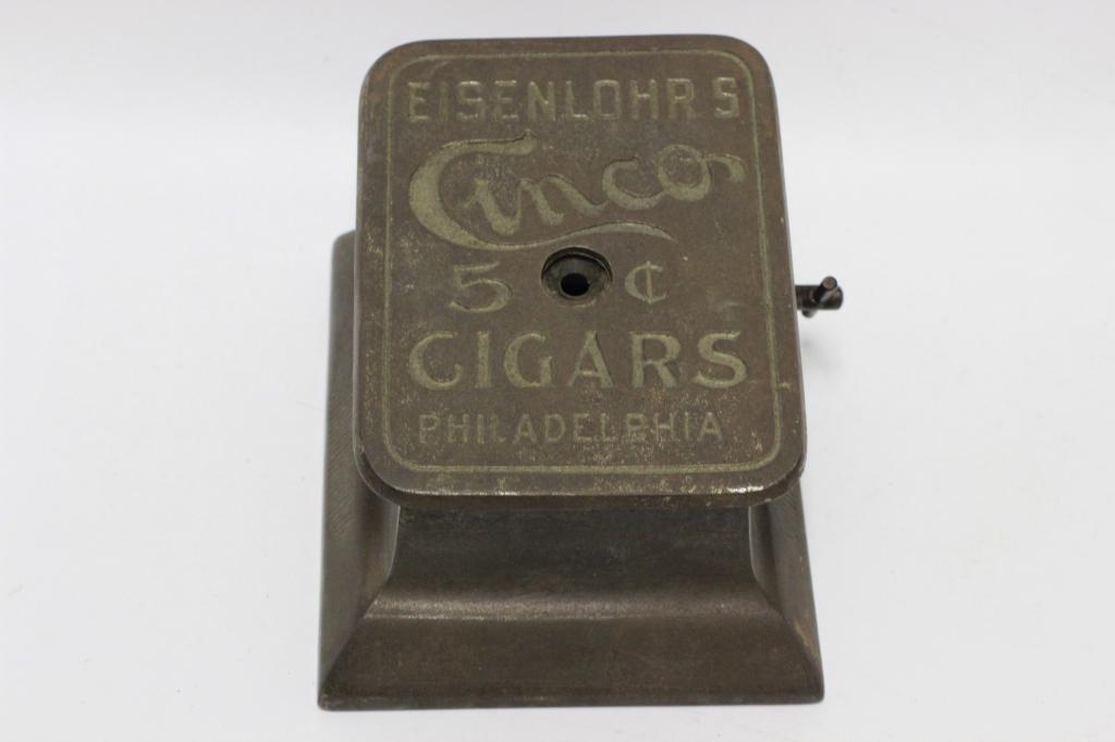 Key Wound Mechanical Clock Work Cigar Cutter (1 of 5)