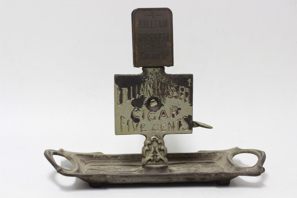 Cast Iron Cigar Cutter, Match Holder & Ashtray (1 of 5)