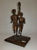 Bronze Clad Figure of 2 Athletes. Signed & Dated