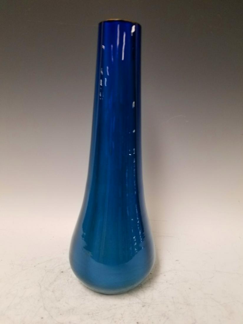 Loetz Titania Blue & Green Vase: Loetz Titania Blue & Green Vase. Provenance from a Private Collector in Westchester, NY. Excellent Condition. Dimensions- H-10.5".