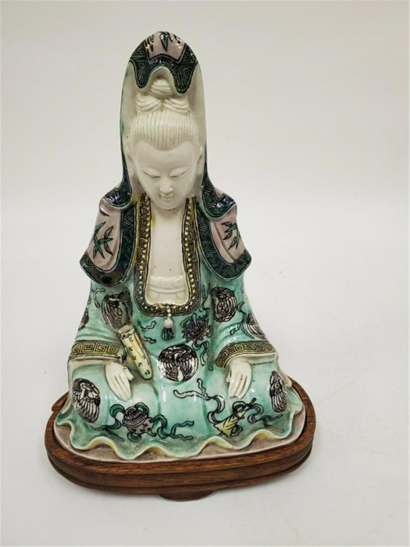 Chinese Antique Hand Painted Figure of Buddha (1 of 5)