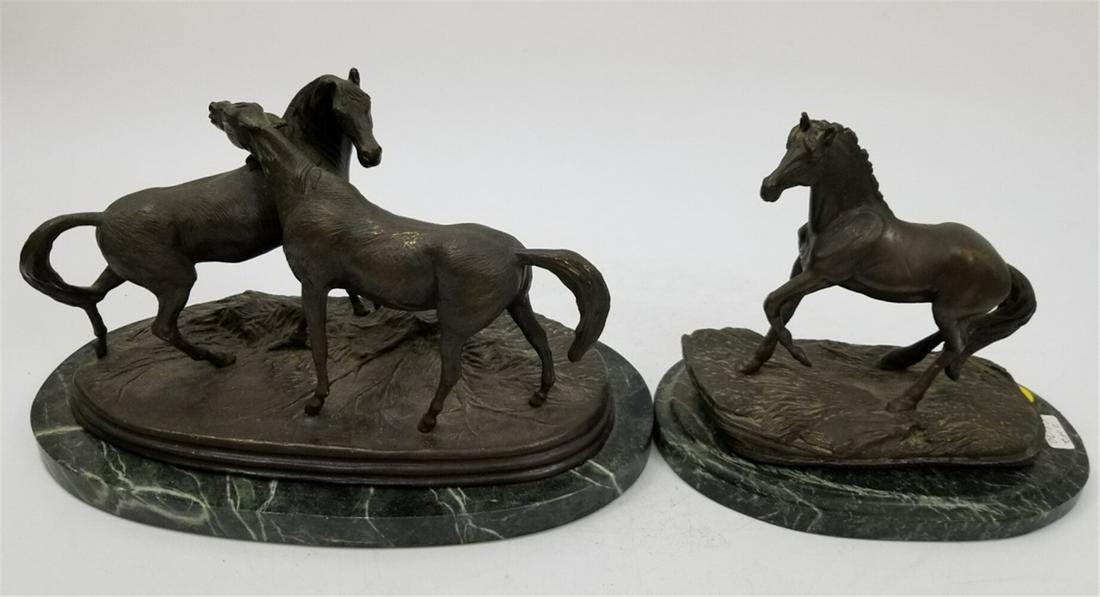 Lot of 2 Bronze Horse Sculptures (1 of 4)
