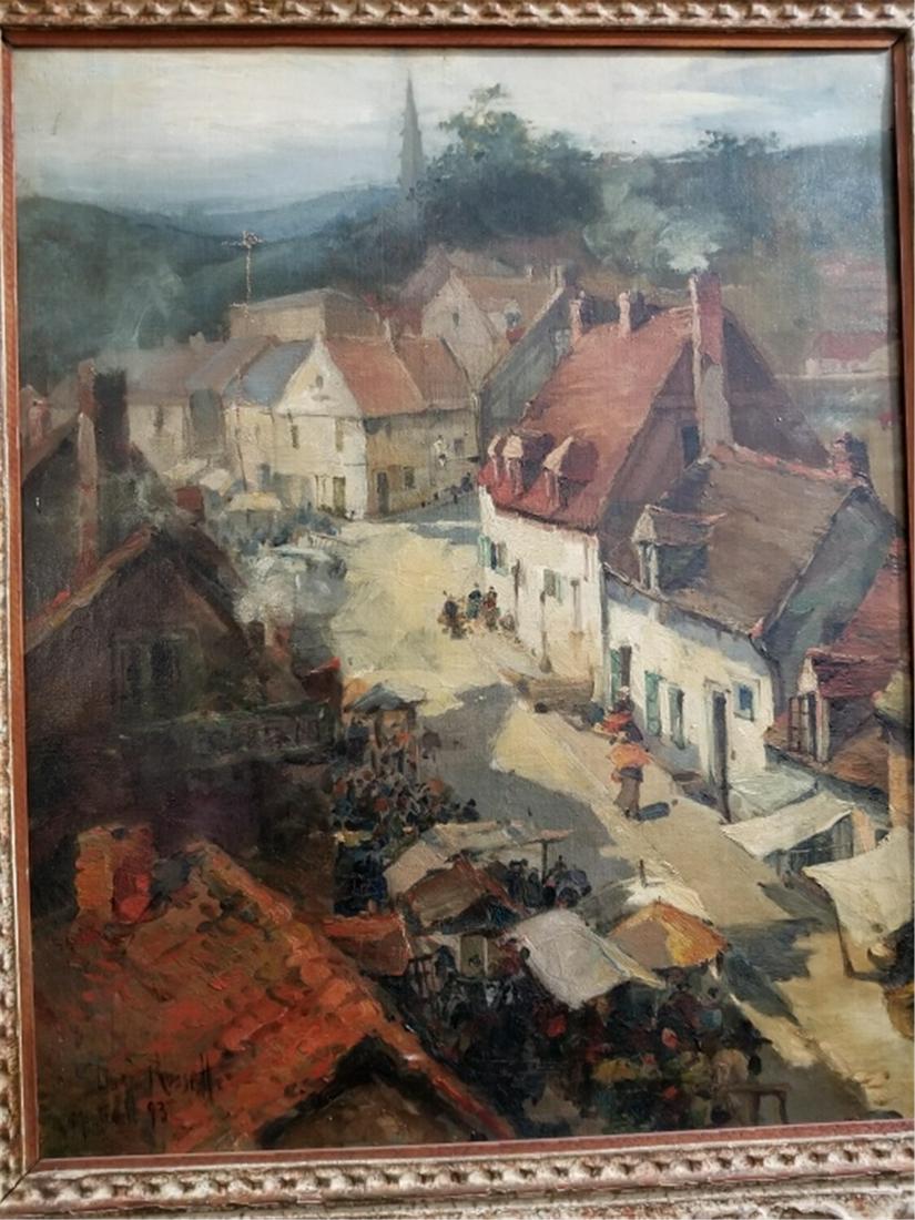Painting L. Rossette French 19C Oil on Canvas signed (1 of 6)