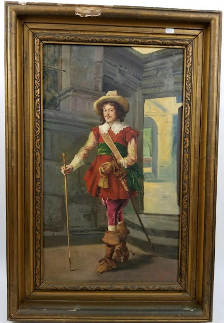 Painting Oil on Canvas by Jan Skramlik (1860-1936)Czech: Painting Oil on Canvas by Jan Skramlik (1860-1936)Czech. Signed lower right. Provenance from a Long Island, NY Estate. Dimensions- Sight 29" X 17", Frame 35" X 24" Please note the absence of a conditi