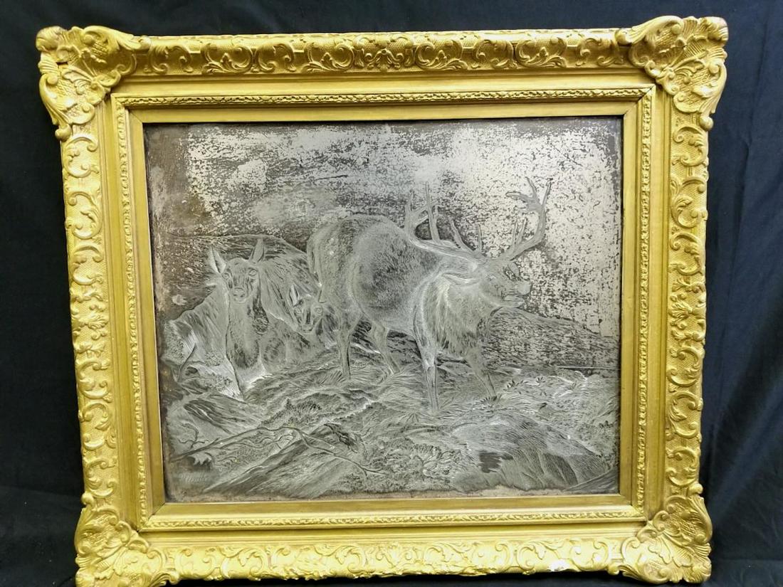 Continental Silver 19C Large Hand Carved Plaque (1 of 6)