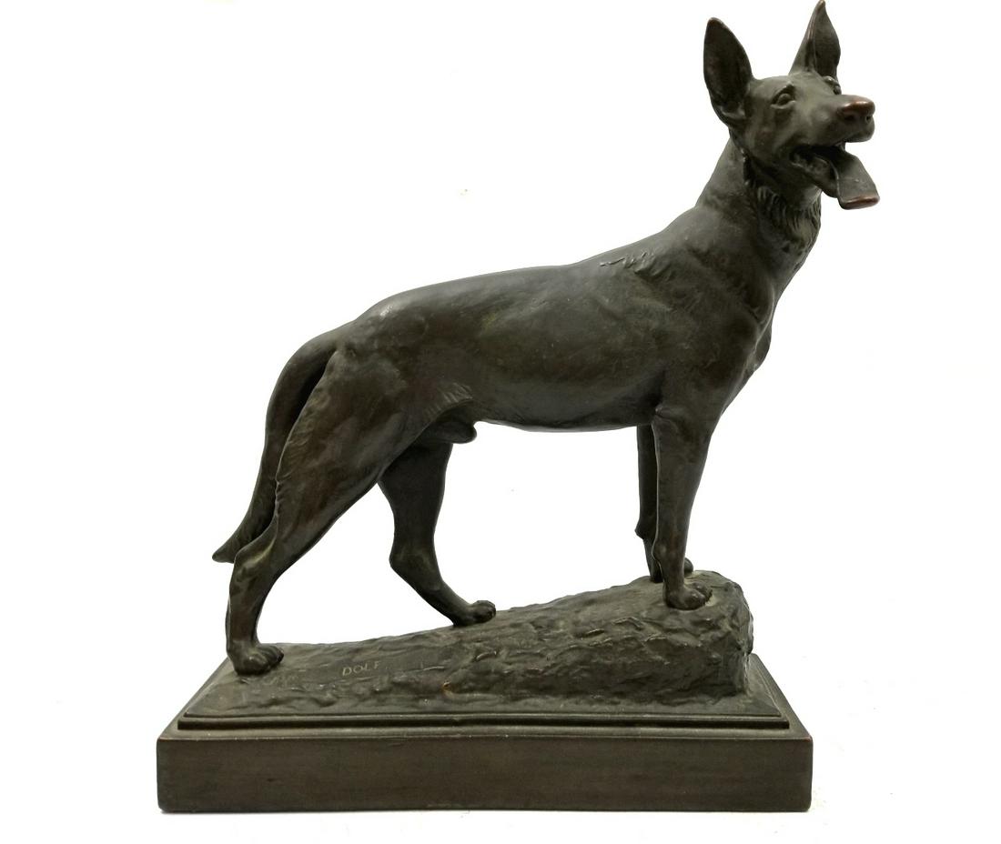 Paul Herzel, German (1876-1956)  Figure of a Wolf (1 of 6)