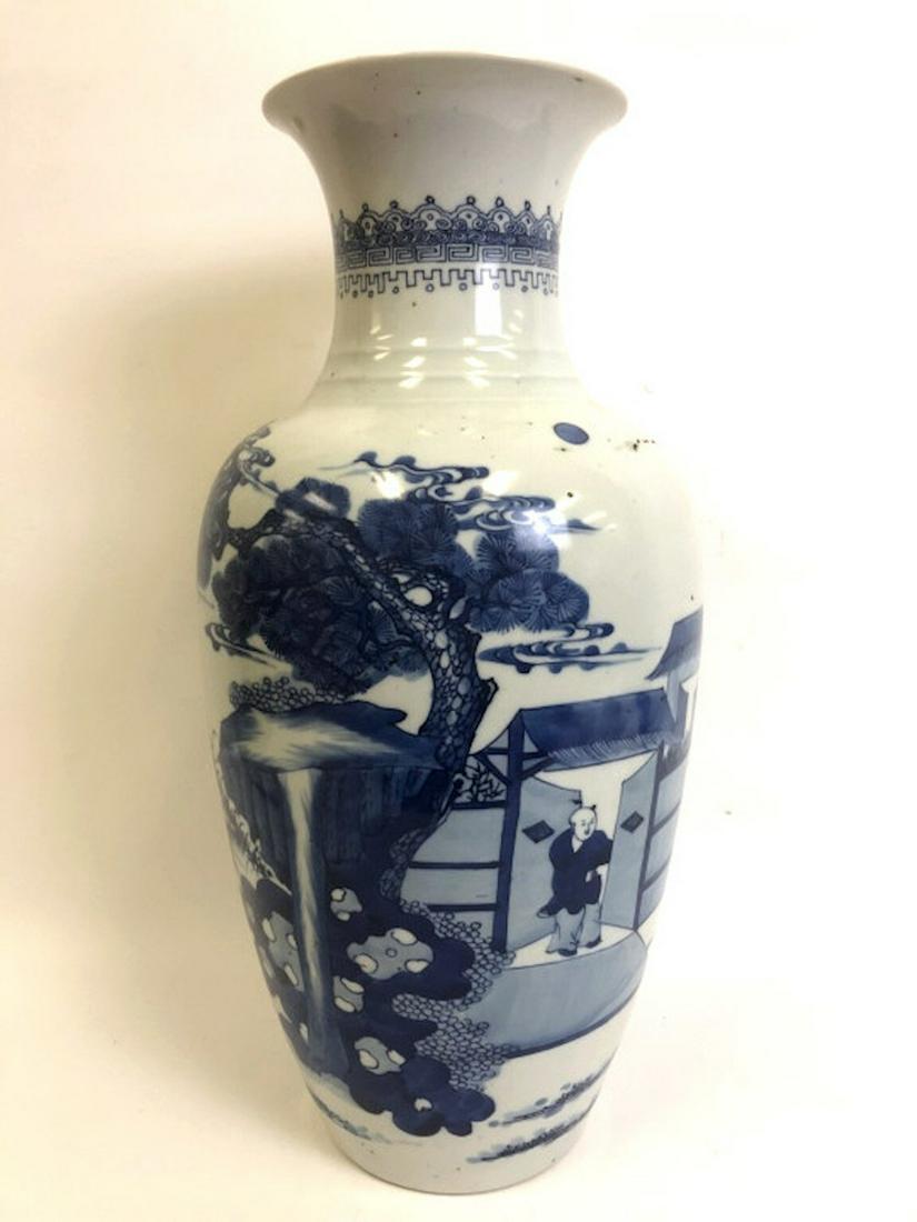 Large Chinese Blue Decorated  Porcelain Vase (1 of 4)