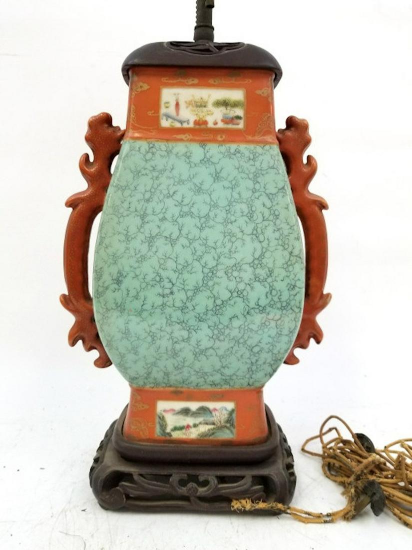 Antique Chinese 19C Porcelain Table lamp (1 of 10)