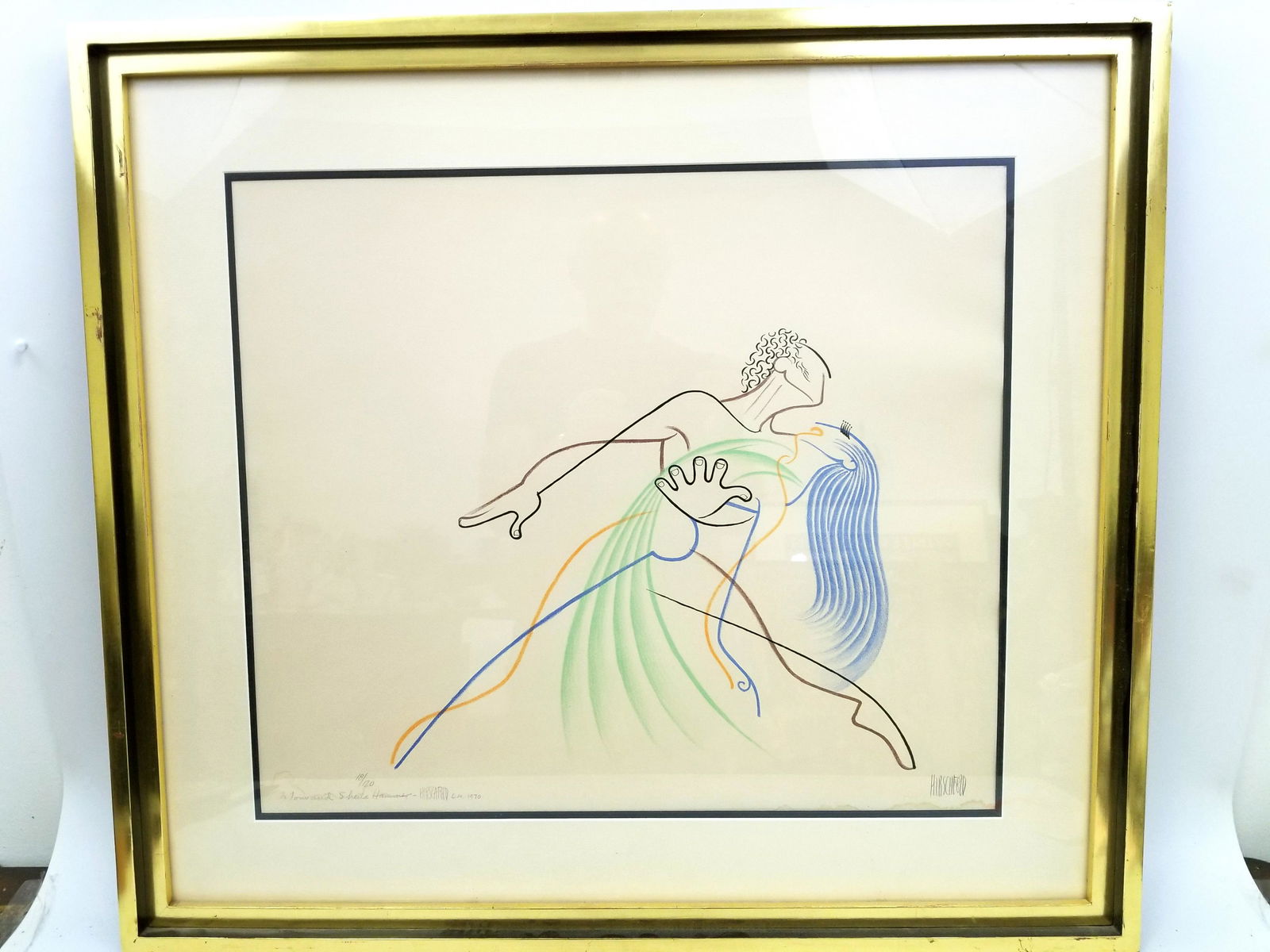 Albert (Al) Hirschfeld ( American 1903-2003) Lithograph: Albert (Al) Hirschfeld ( American 1903-2003) Lithograph. Signed in Pencil Lower right and numbered 18 / 120, Also on the lower left Pencil written " To Jonu and Sheila Hammer - Hirschfeld December 197