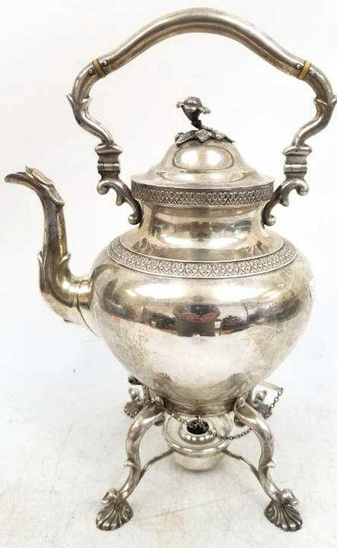 Rare American Coin Silver Tea/Coffee Kettle 1840 (1 of 5)