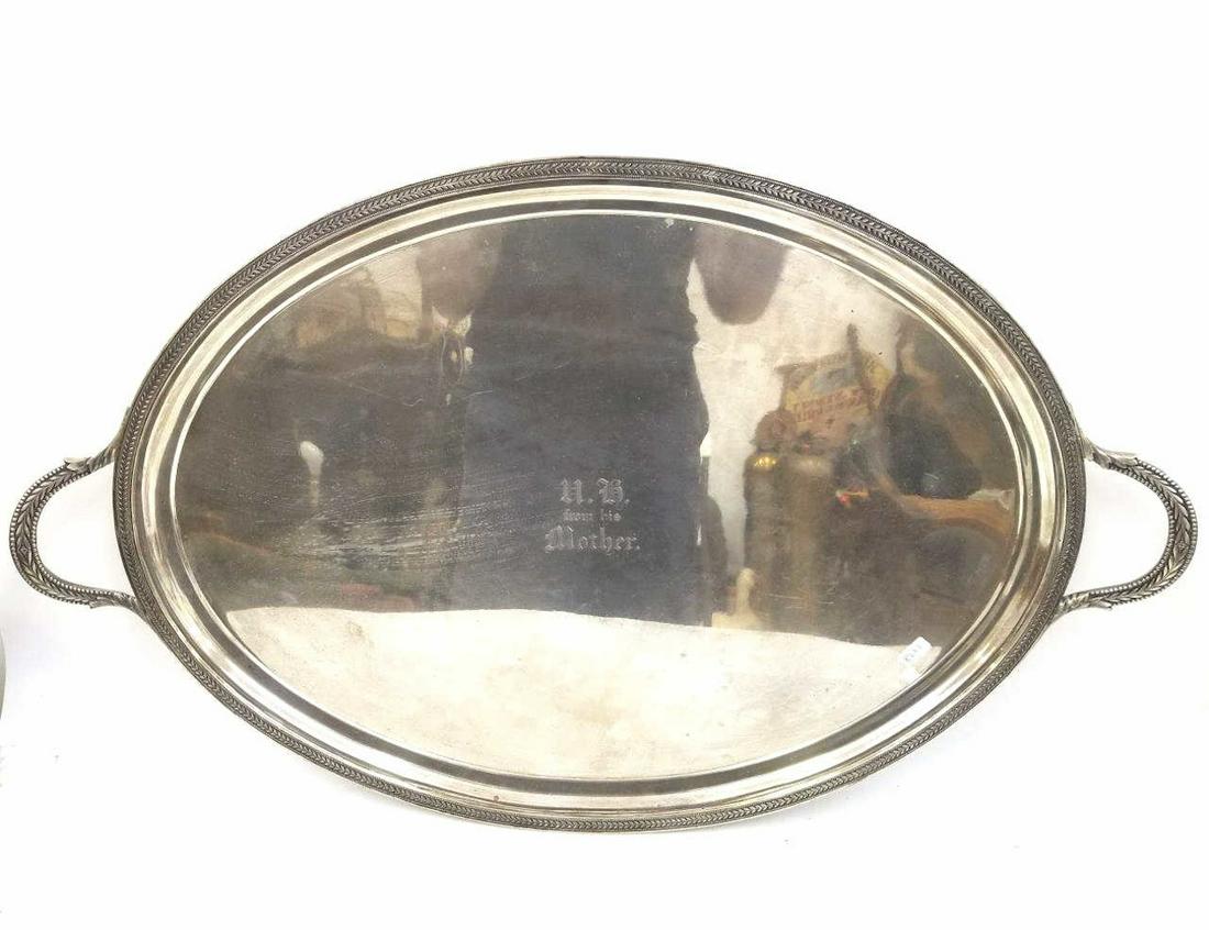 Monumental Coin Silver Tea/Coffee Tray C1840 (1 of 6)