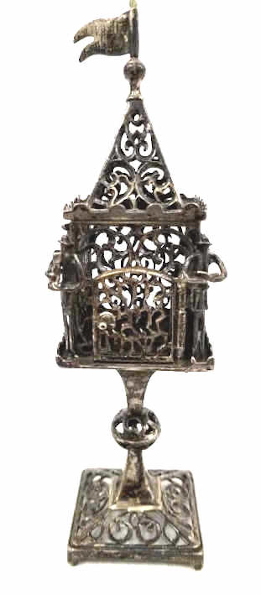 Old Judaica Sterling Silver Filigree Spice Box (1 of 5)
