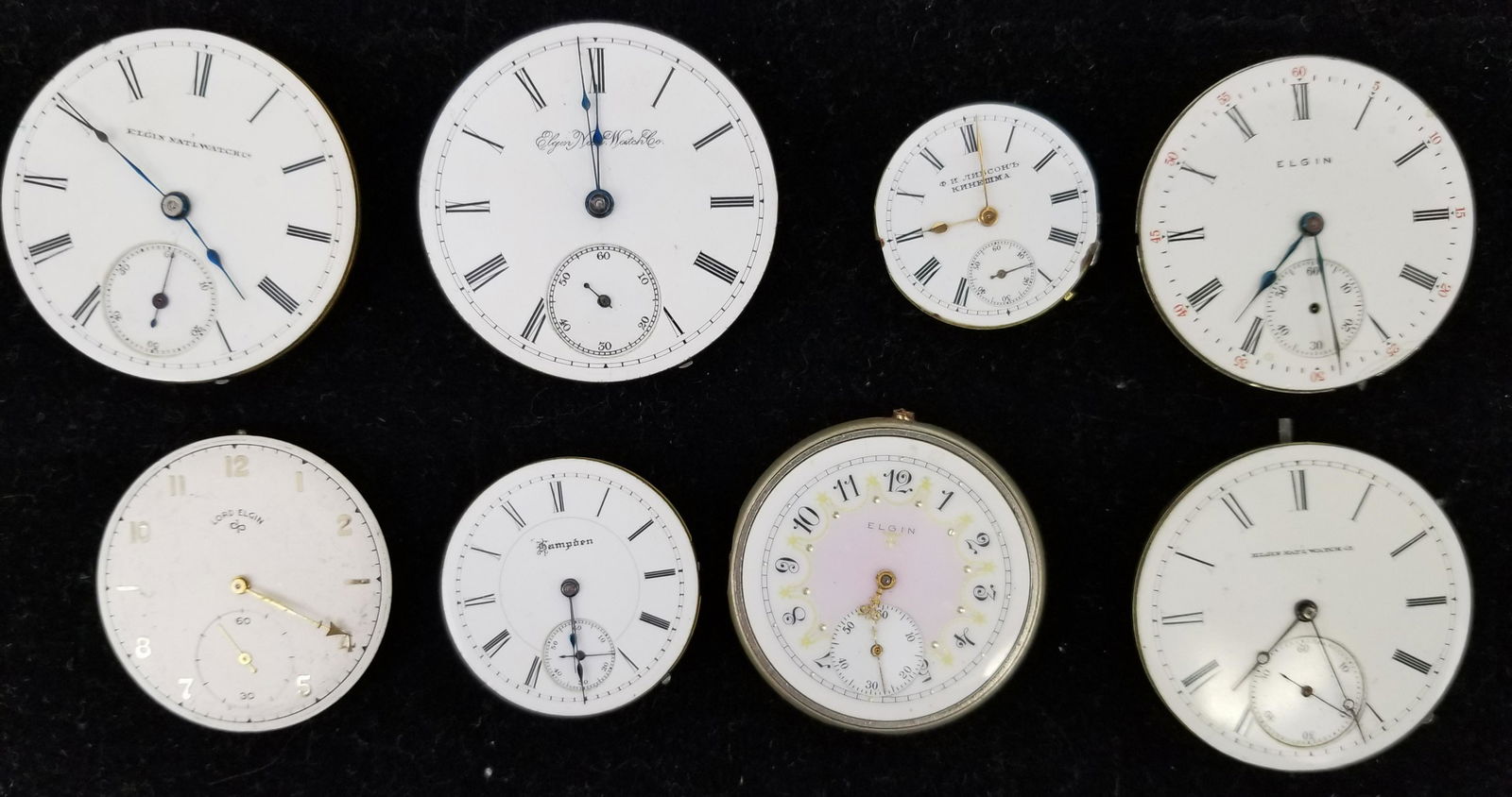 Vintage Lot of 8 Watch & Pocket Watch Movements (1 of 2)