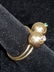Unusual Pair of 14K Gold, Diamond, & Emerald Rings - 3