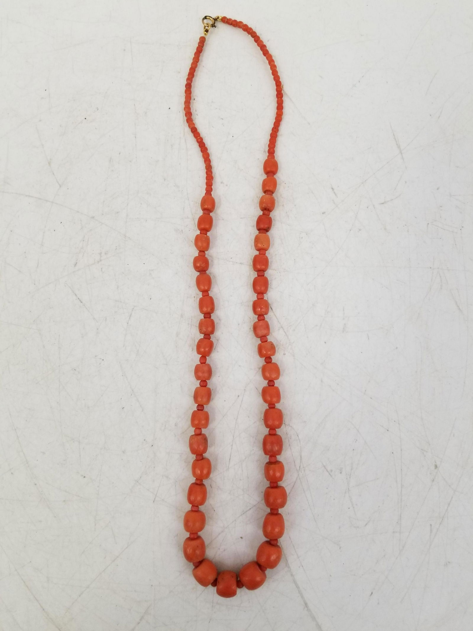 Vintage Red Coral Beaded Necklace (1 of 7)