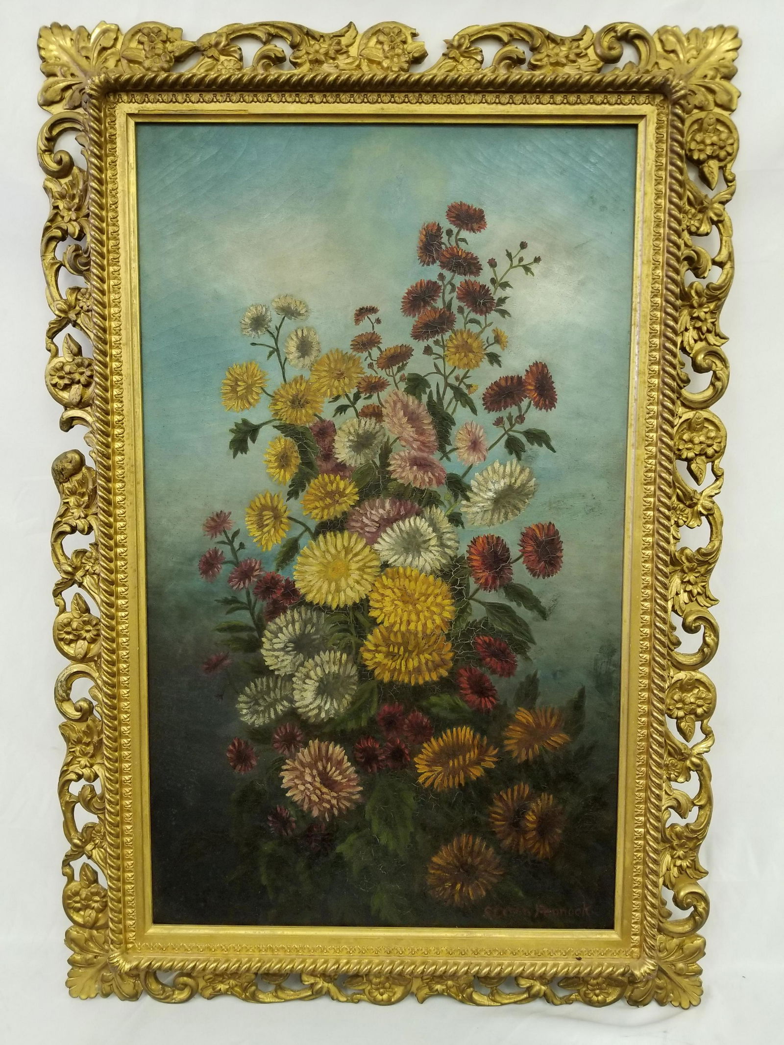 Large Painting Oil on Canvas 19thC Signed (1 of 3)