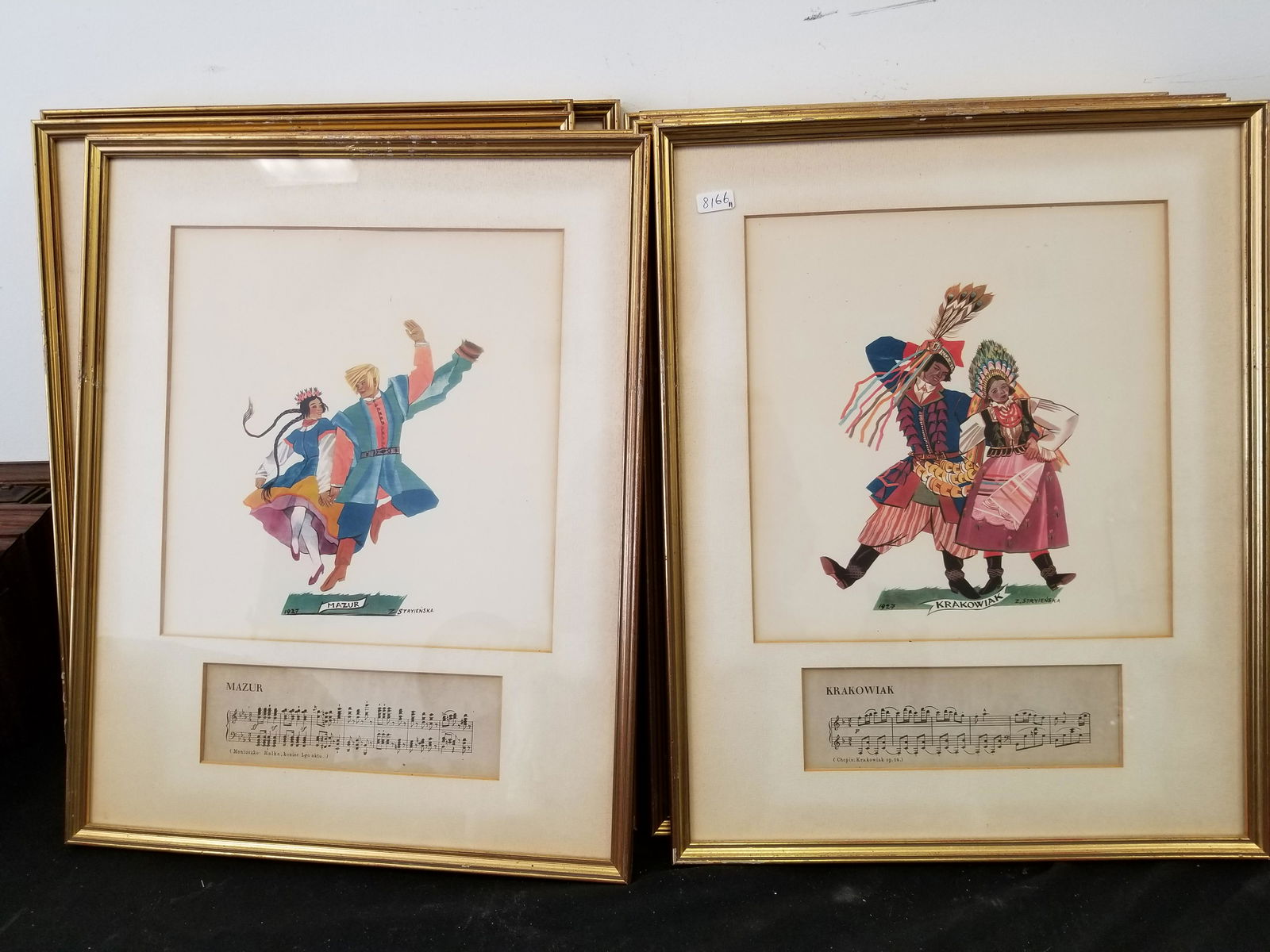 Lot of 11 Signed Polish Prints w/ Musical Notes (1 of 9)