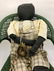 Antique Life Size Doll on a Wicker Rocking Chair - 2