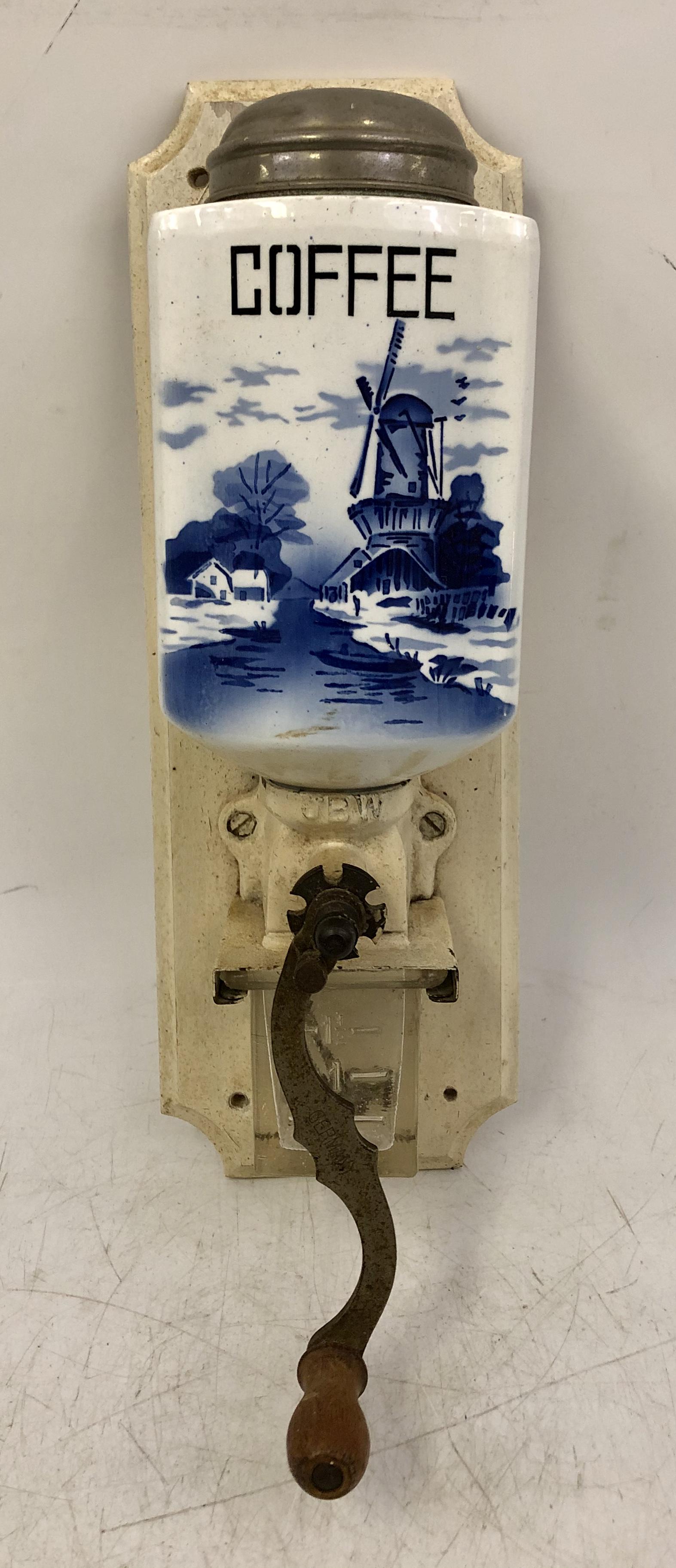 Vintage Coffee Grinder Mounted on Wood (1 of 3)