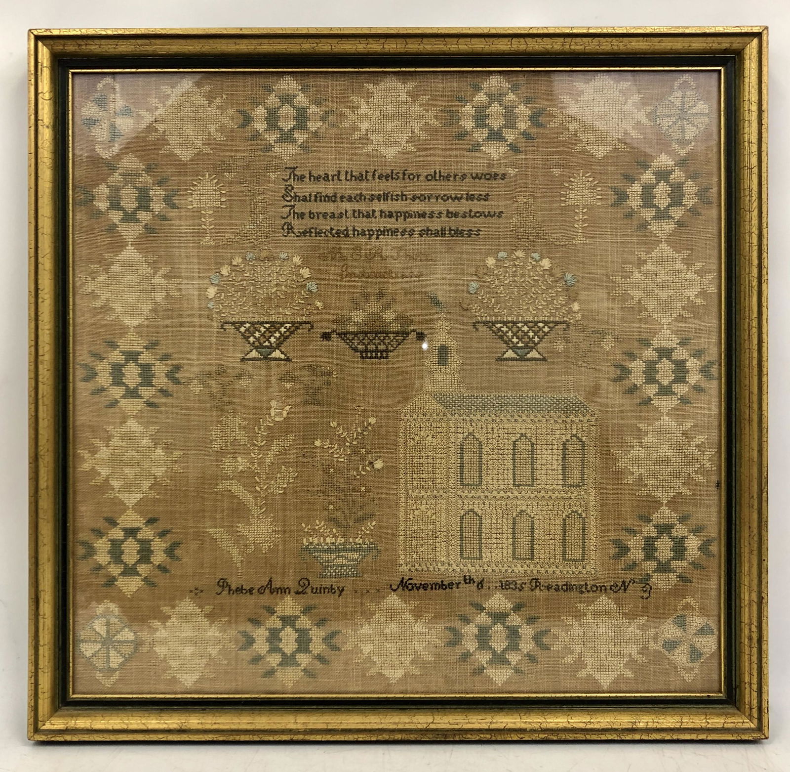 19thC Sampler Dated November 6, 1835 (1 of 5)