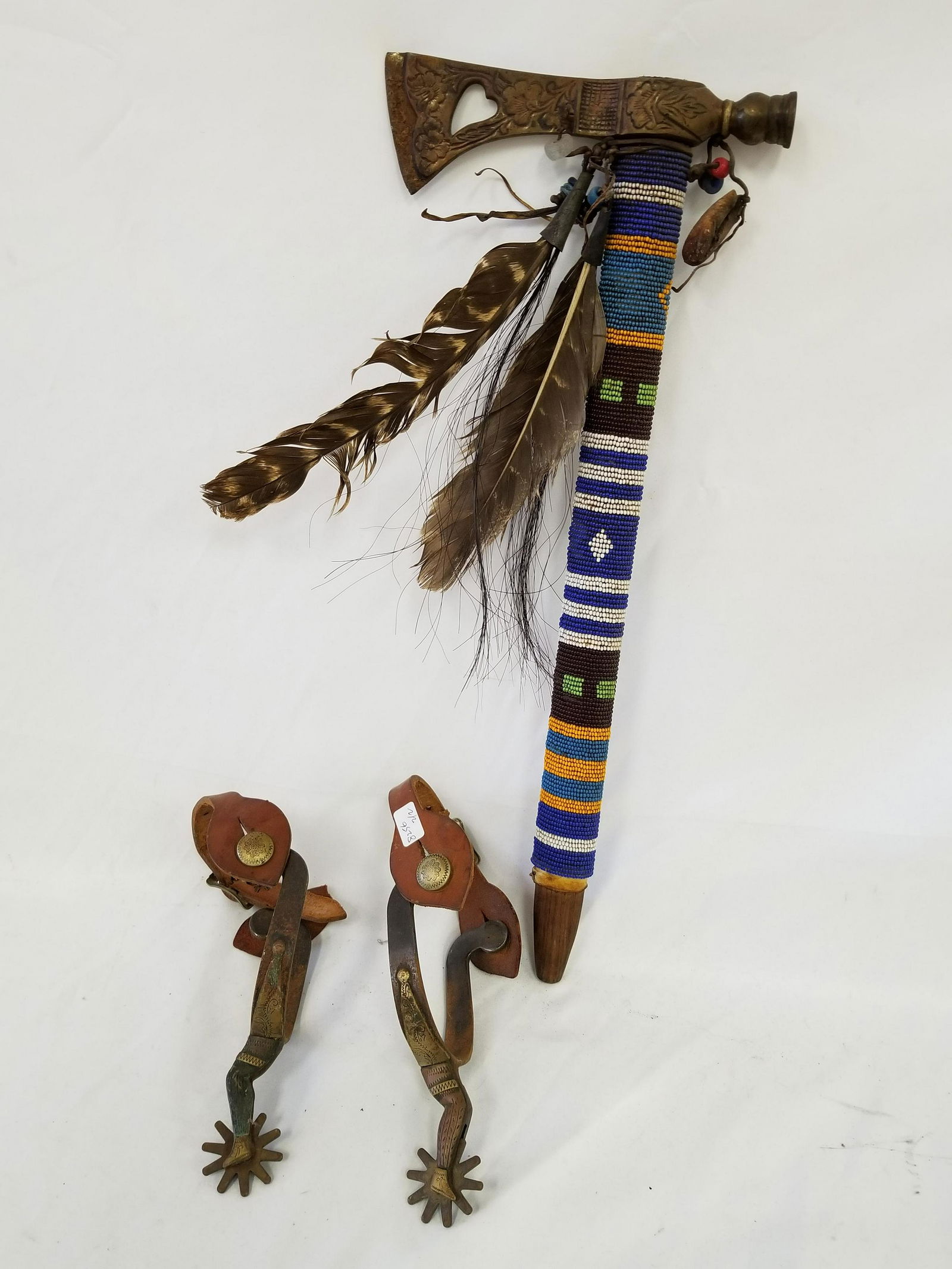 Native American Ceremonial Axe & Boot Spurs (1 of 4)