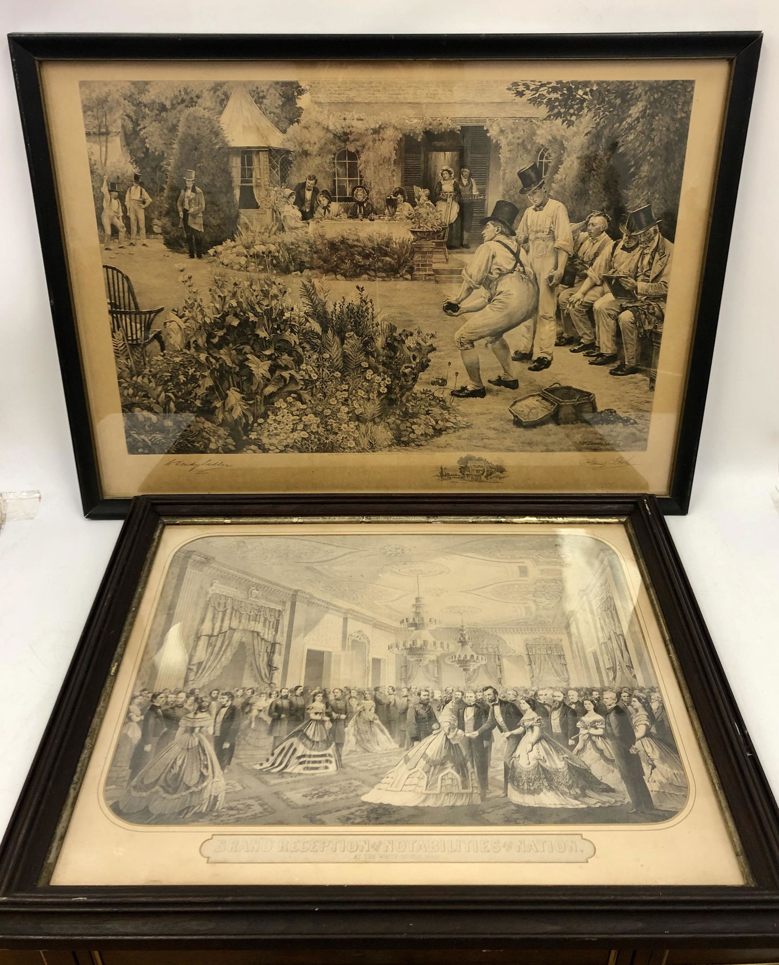 2 Rare Mid 19th C Etchings. 1 w/ Abraham Lincoln (1 of 8)