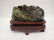 Chinese Unusual Carved Jade Boulder on Wooden Base - 2