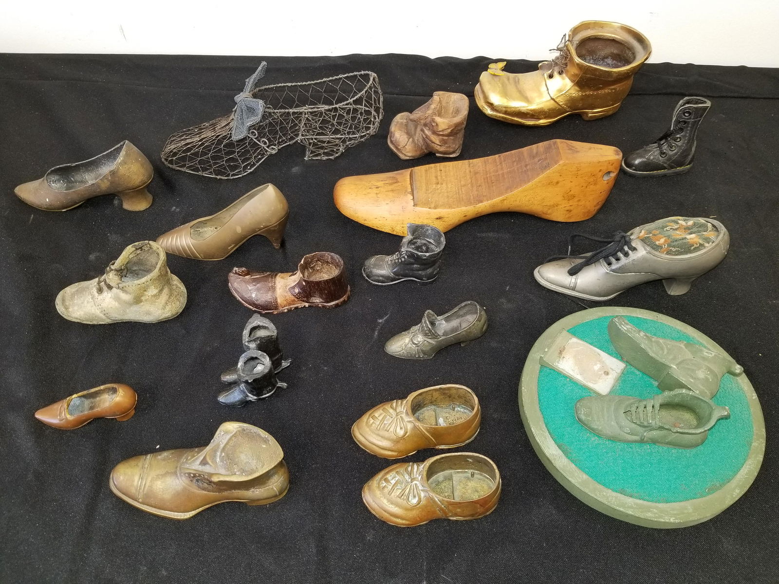 Lot of Antique Bronze, Brass & Others Shoes (1 of 3)