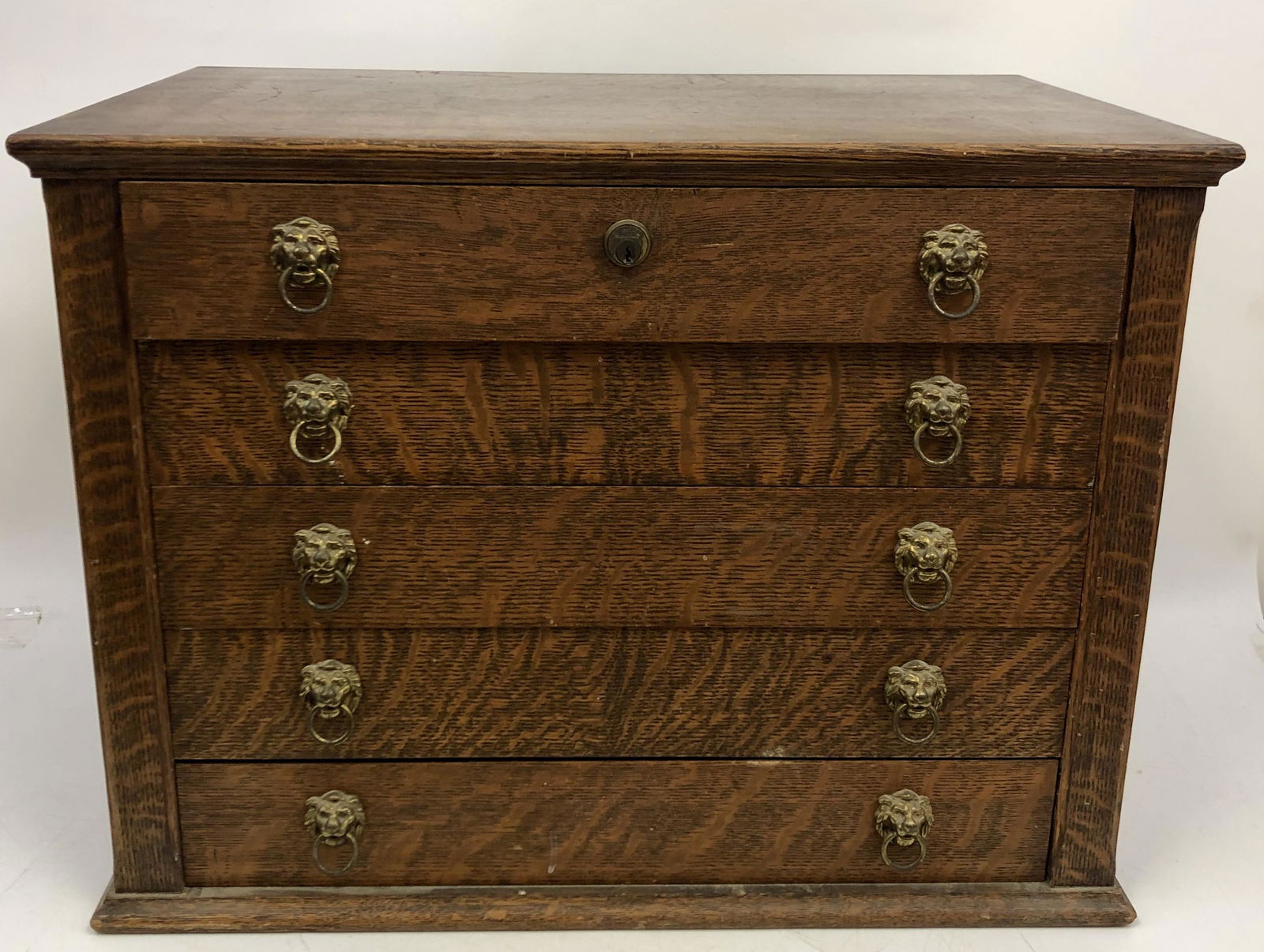 Rare large Antique Solid Wood  Cutlery Cabinet (1 of 8)