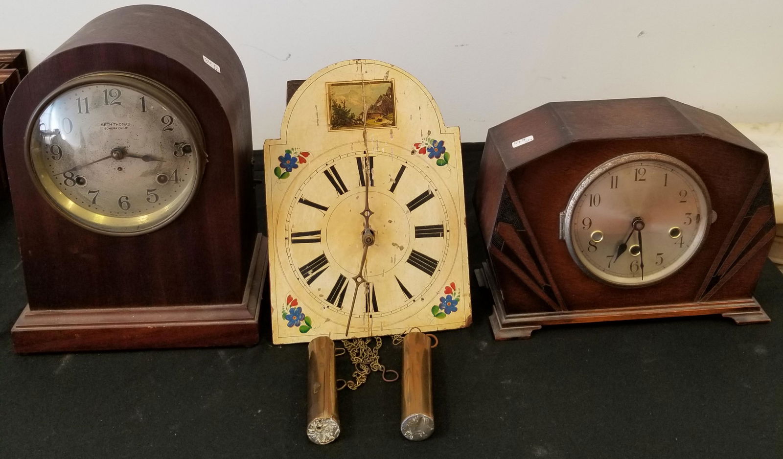 3 Antique Table & Wall Mount Clocks Seth Thomas (1 of 7)
