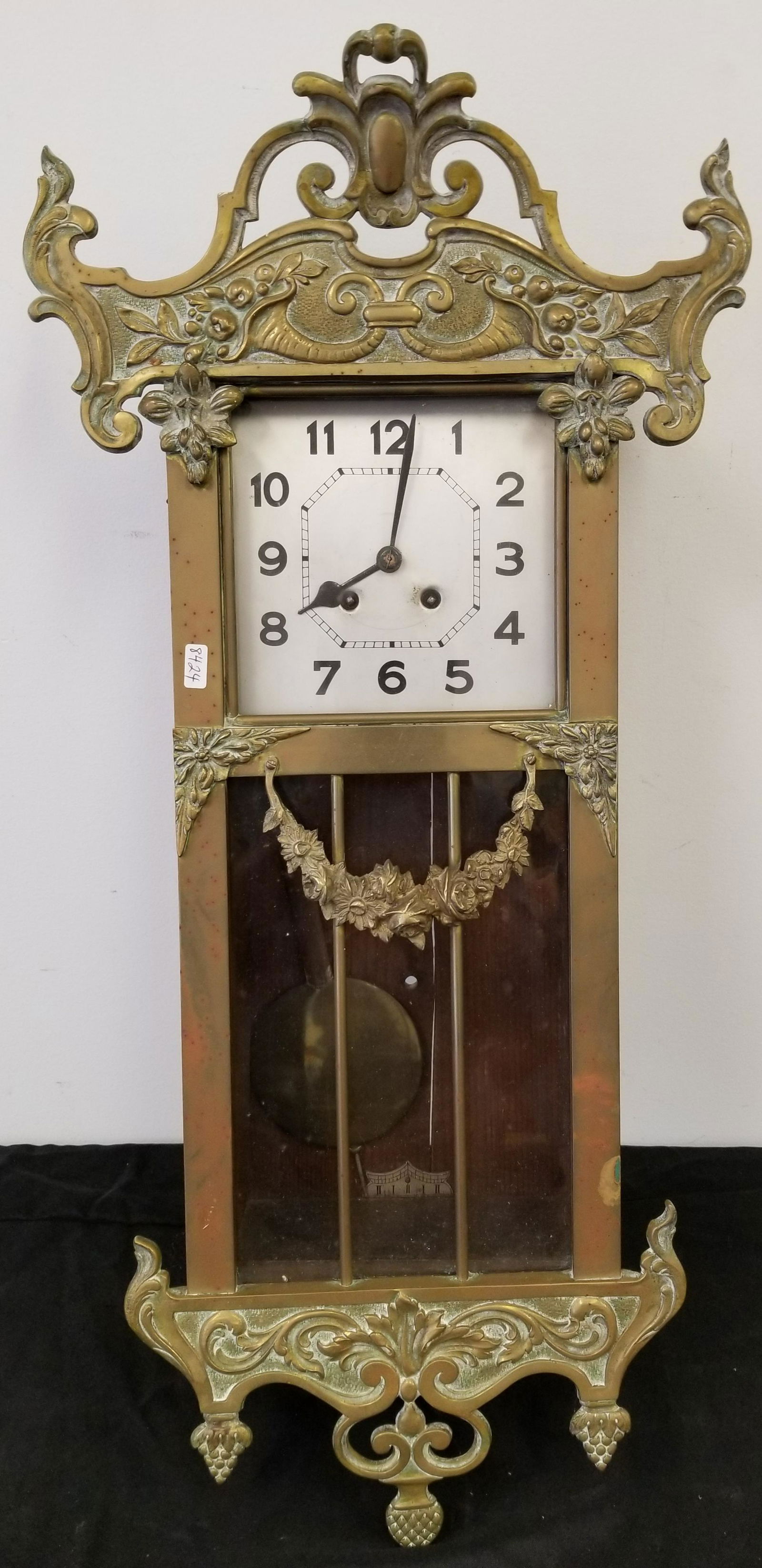 Rare Antique Solid Brass Wall Clock. (1 of 5)