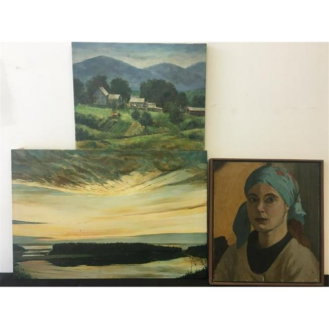 3  Paintings Oil on Canvas, All Signed (1 of 7)