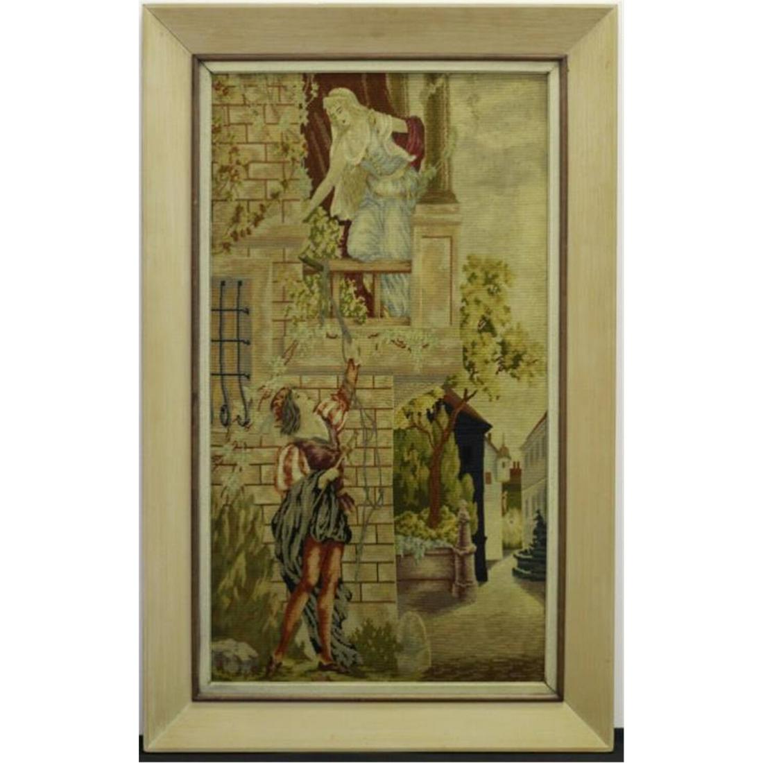 Early Framed Tapestry Panel Of Romeo & Juliet (1 of 8)