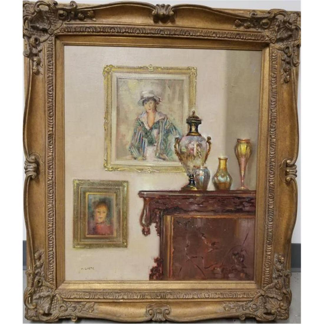 Painting Oil on Canvas, Tiffany Vases, Mary Goetz (1 of 8)