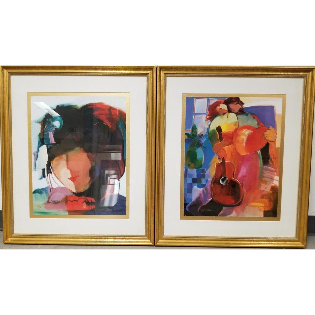 2 Screen Prints by Hessam Abrishami, (Born 1951): 2 Screen Prints by Hessam Abrishami, Iranian American, (Born 1951). Both Signed & Numbered. Condition: Generally good. Dimensions: Sight of Each- 20"x16", Frame of Each- 30"x26". Provenance from a Lon