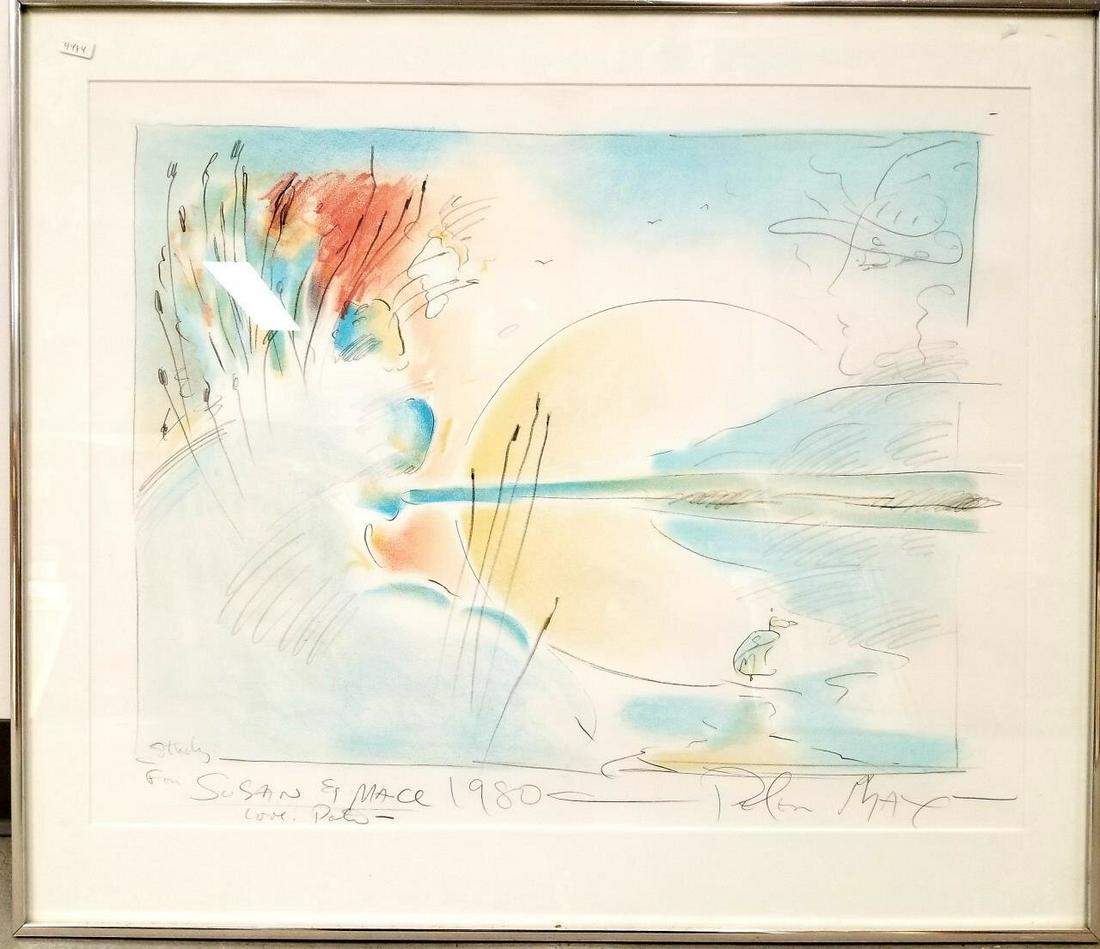 Painting Watercolor by Peter Max, American (1 of 8)