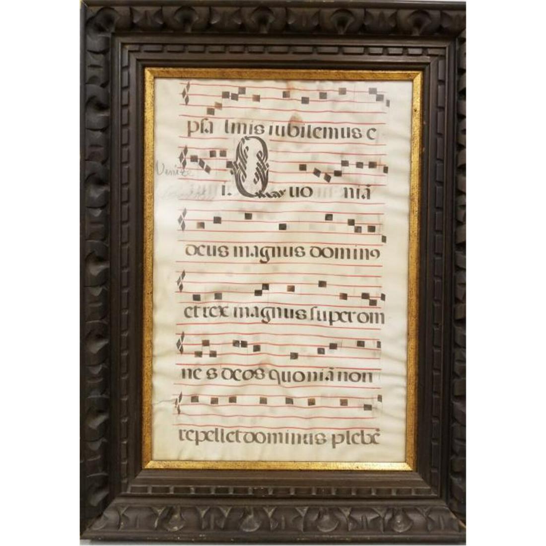 Antique Large Musical Sheet Probably For a Church (1 of 5)