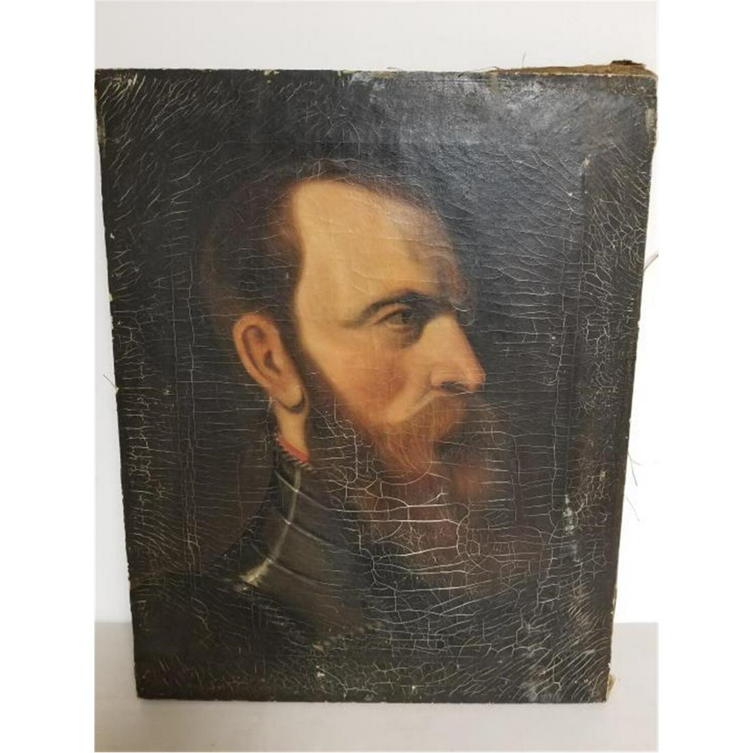 Painting Oil on Canvas, 18th or 19thC. Unframed. (1 of 4)