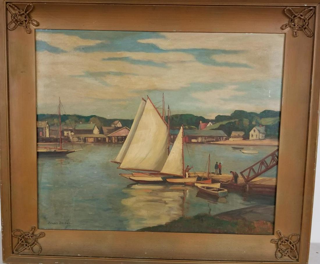 Painting Oil on Canvas by Julius Delbos(1879-1970) (1 of 8)