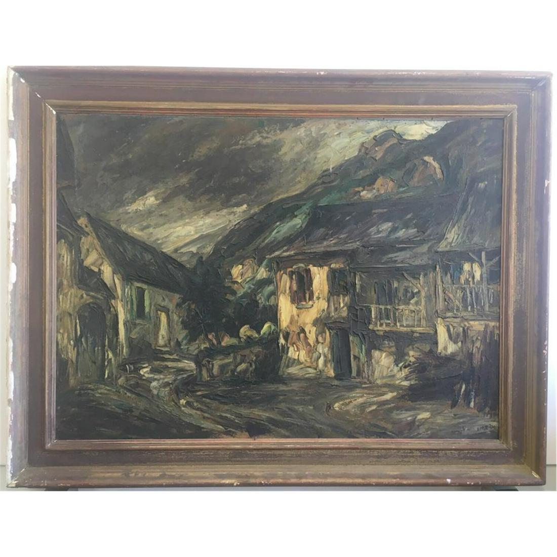 Painting Oil on Board by Emeric Vagh-Weinmann (1 of 8)