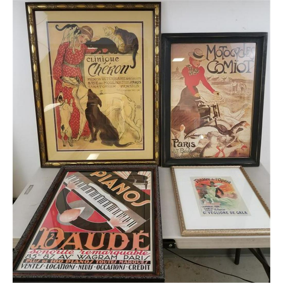 4 French Decorative Art Nouveau Style Posters (1 of 7)