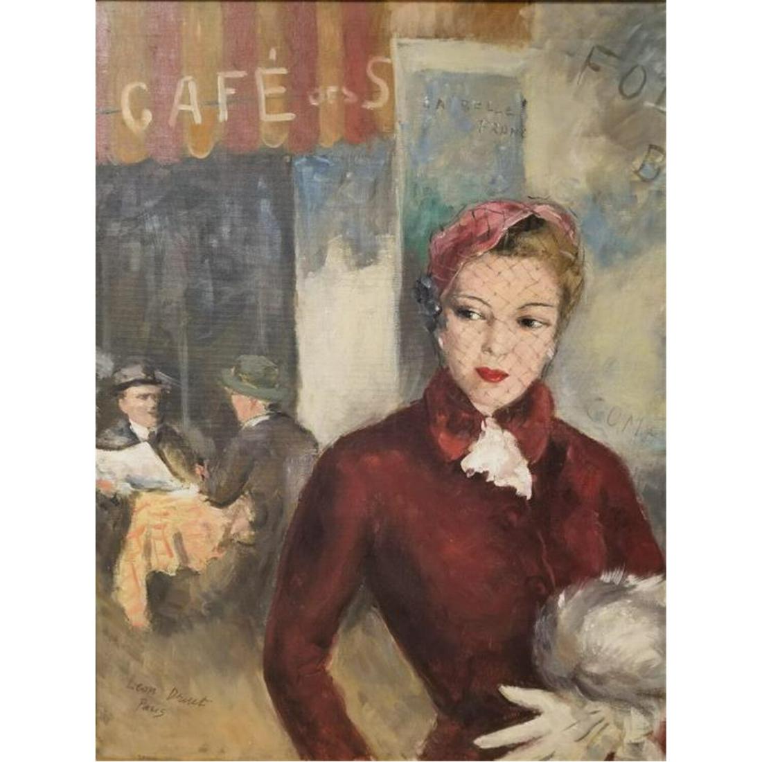 Painting Oil on Canvas by Leon Druet, French. Sign (1 of 6)