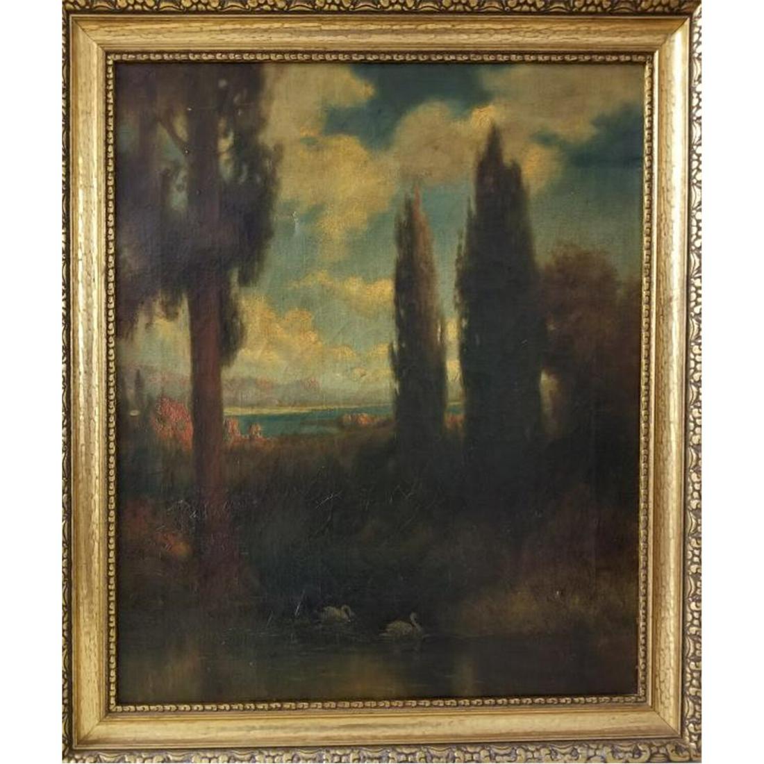 Painting 19thC oil on Canvas Apparently unsigned (1 of 5)