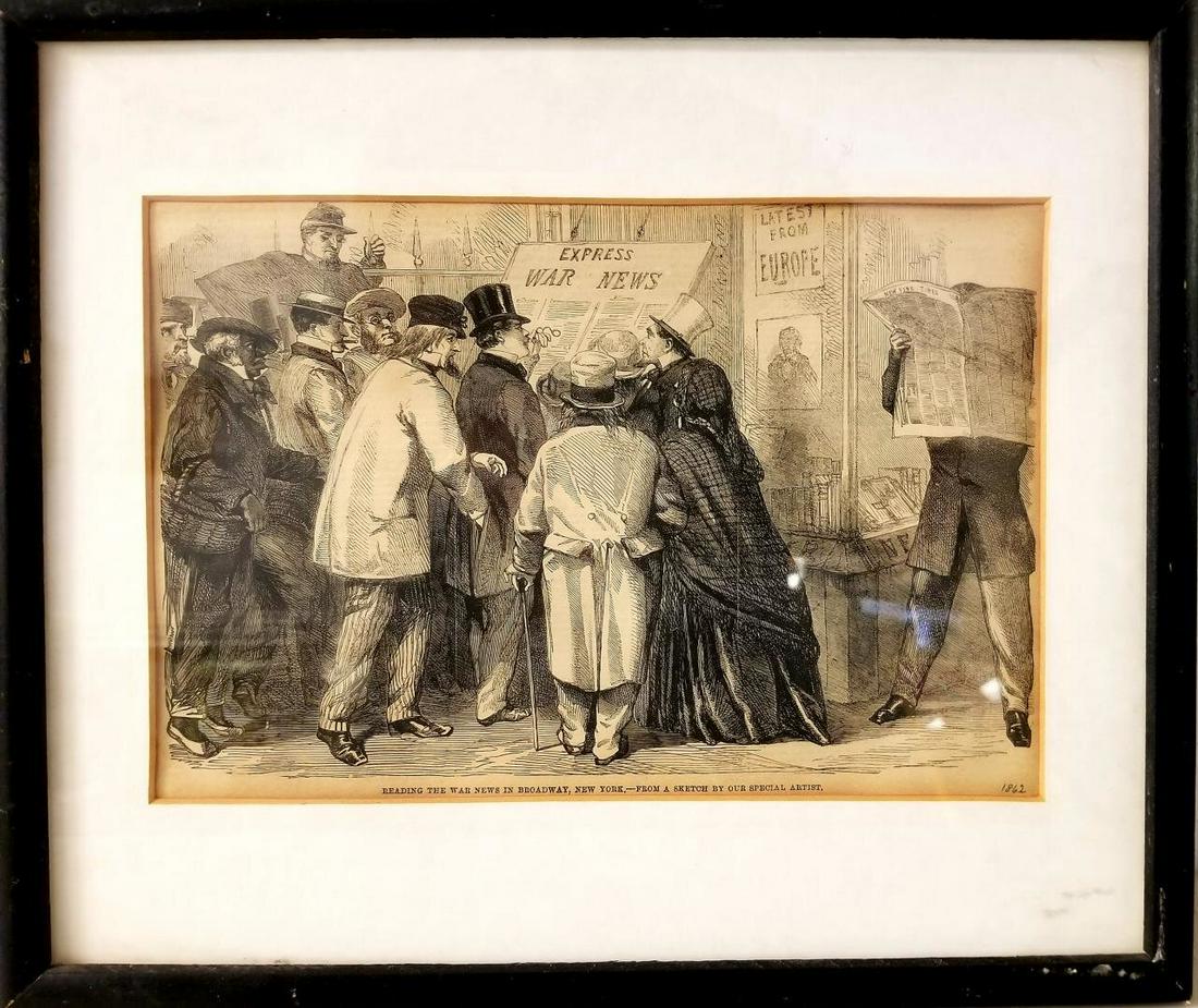 Etching Harpers Weekly c.1862 (1 of 6)