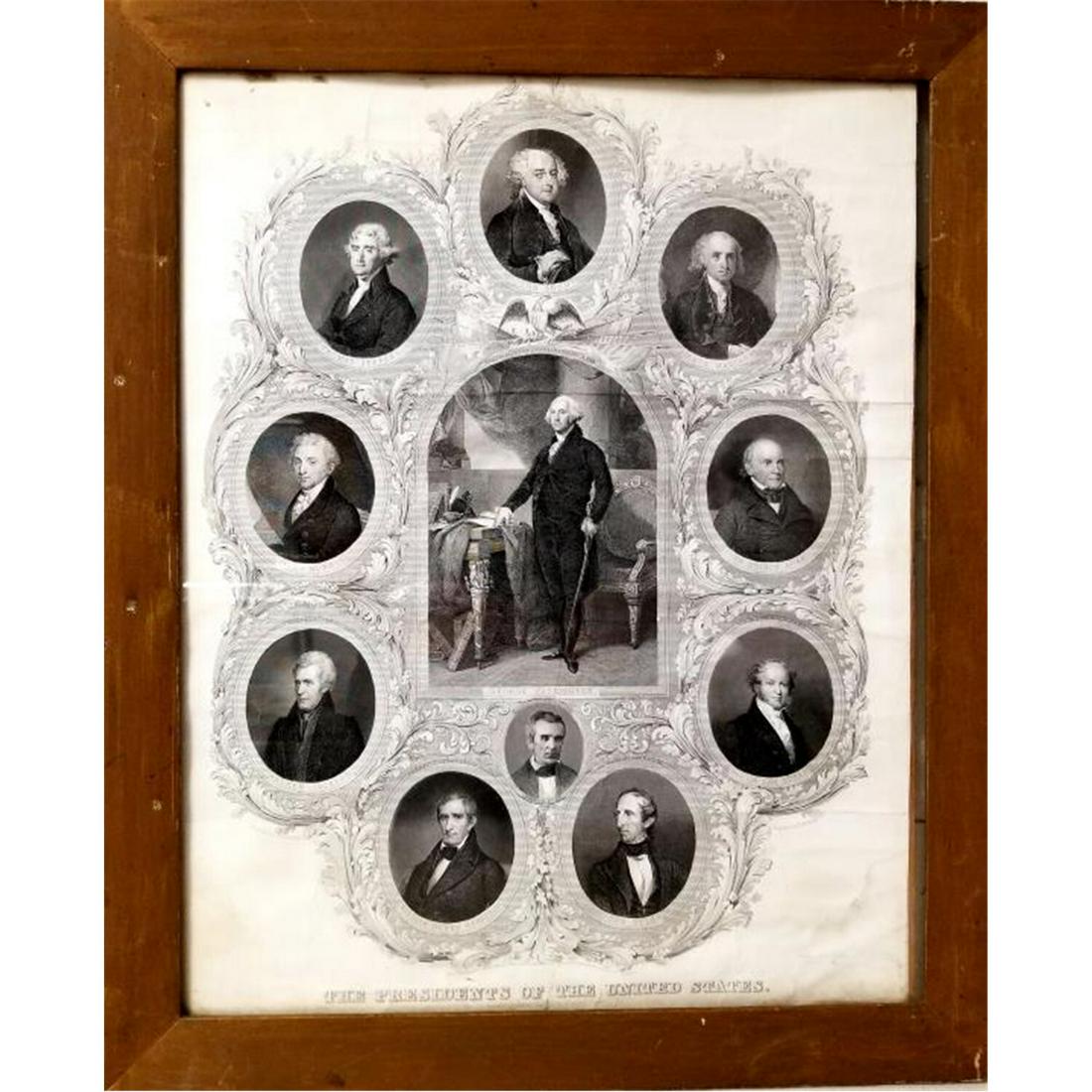 Etching Early 19th C of United States Presidents (1 of 6)