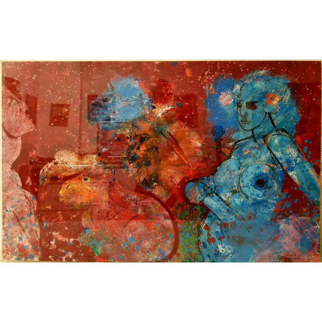 Painting Oil on Board Signed  Arnold Beauchamp (1 of 4)