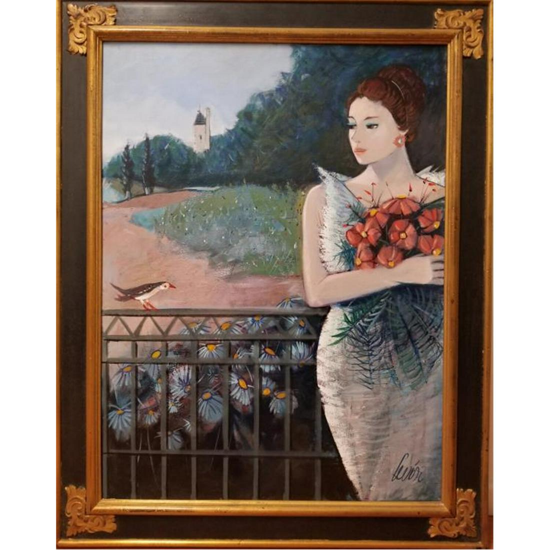 Painting Oil on Canvas by Charles Levier, French: Painting Oil on Canvas by Charles Levier, French (1920-2003) Signed Lower Right. Beautifully Framed. Title Described on the Back.Condition: Excellent Condition.Dimensions: Sight-40" x 30".Frame- 48" x