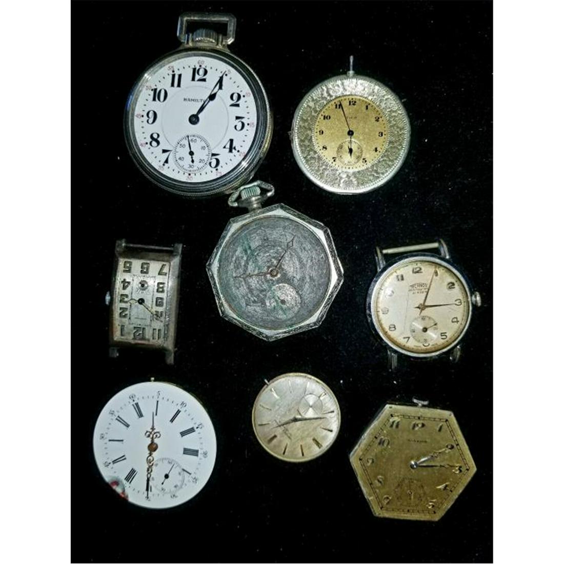 8 Piece Lot of Mechanical Vintage Watch Movements: 8 Piece Lot of Mechanical Vintage Watch Movements Including Spritzer & Furhmann, Elgin, Hamilton Etc.Condition: As FoundDimensions: VariesProvenance: From a Queens, NY Home.Please note the absence of 