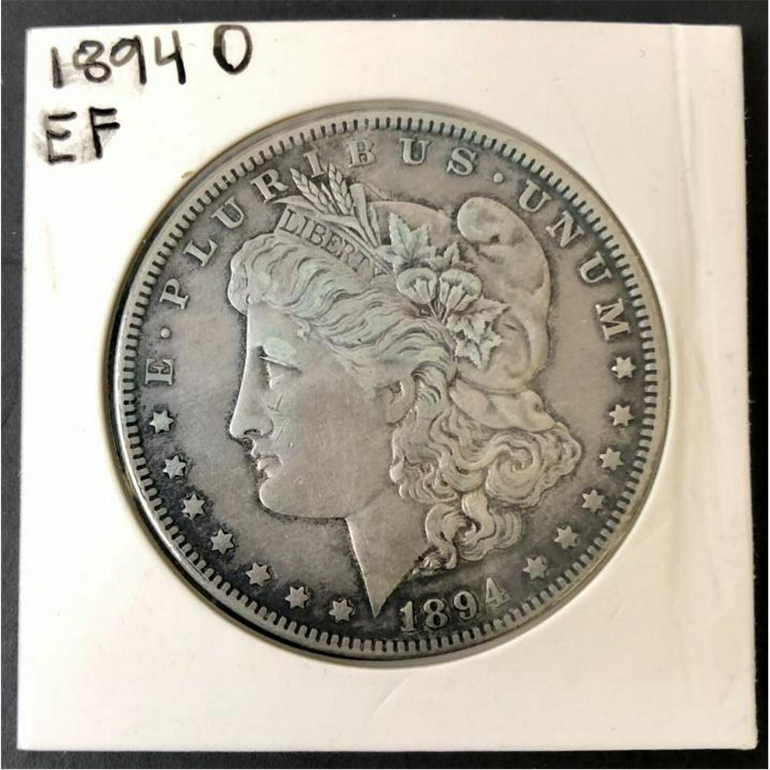 1894 EF Morgan Silver Dollar.: 1894 EF Morgan Silver Dollar.Provenance: From a Long Island, NY Collector. Please note the absence of a condition report does not imply that there are no condition issues with this lot. Please contact